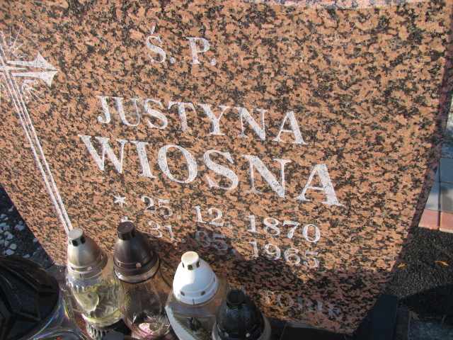 Justyna Wiosna 1870 Platerówka - Grobonet - Wyszukiwarka osób pochowanych